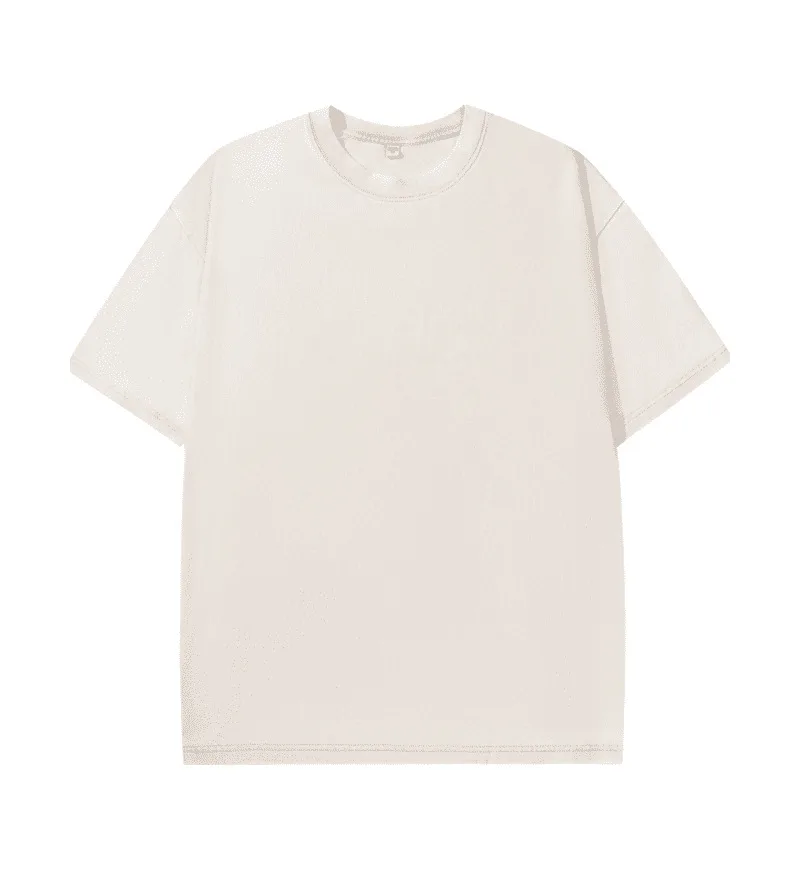 270gsm Wax-Dyed Washed Tee in Apricot