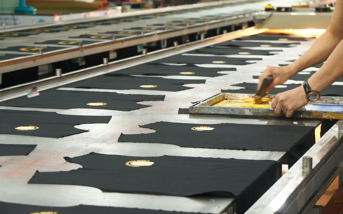 Textile printing production line